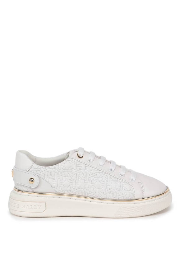 Malya Quilted Logo Leather Sneakers, Brand Size 41 ( US Size 10.5 )