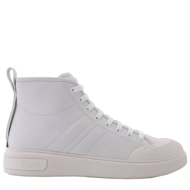Bally Maren White Leather High-Top Sneakers, Brand Size 9 ( US Size 10 ...