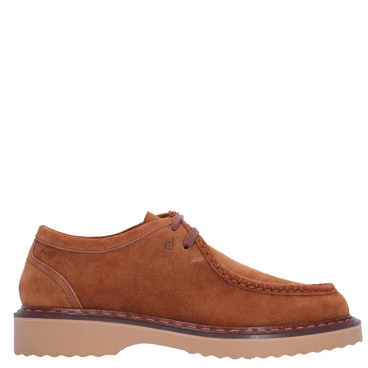 BALLY MEN\'S  CASUAL LEATHER SHOES, COLOR BROWN, SIZE 8.5. Bally Men main image 3