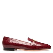 Bally Obrien Croc-Embossed Leather Loafers, Brand Size 35  US Size 4.5
