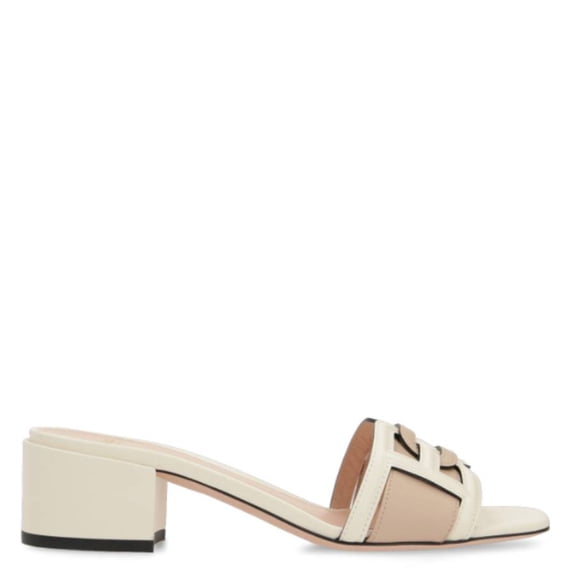 Bally Peoni B Chain Leather Sandals, Brand Size 34 ( US Size 3.5 )