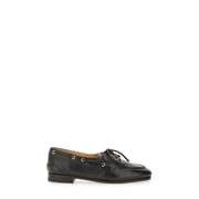 Bally Round Toe Slip-On Moccasins With Tonal Logo Detail Black Women's