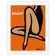 thumbnail image 1 of Bally Shoes - Woman Red Slip-On’s - Vintage Advertising Poster by Bernard Villemot c.1967 - Fine Art Rolled Canvas Print 20in x 26in, 1 of 4