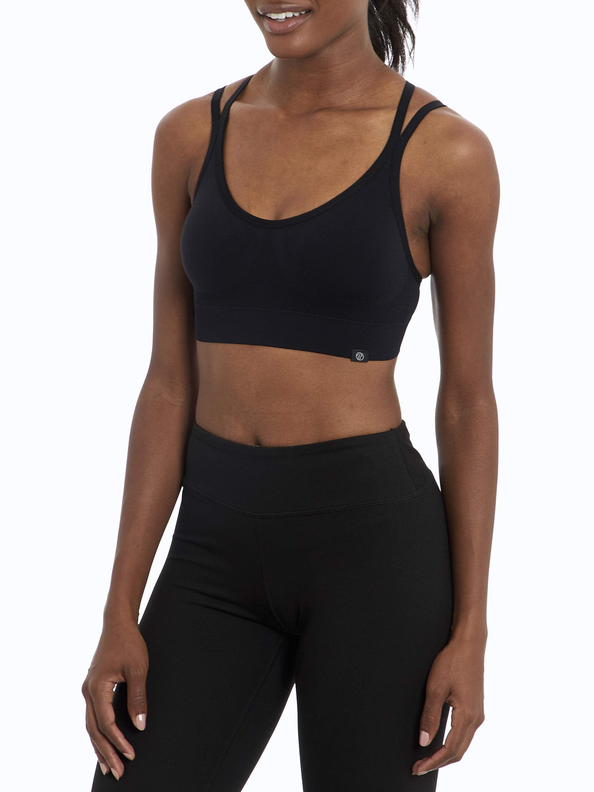 Bally Total Fitness Women's Seamless High Impact Molded Cup Sports Bra,  Black, Small at  Women's Clothing store