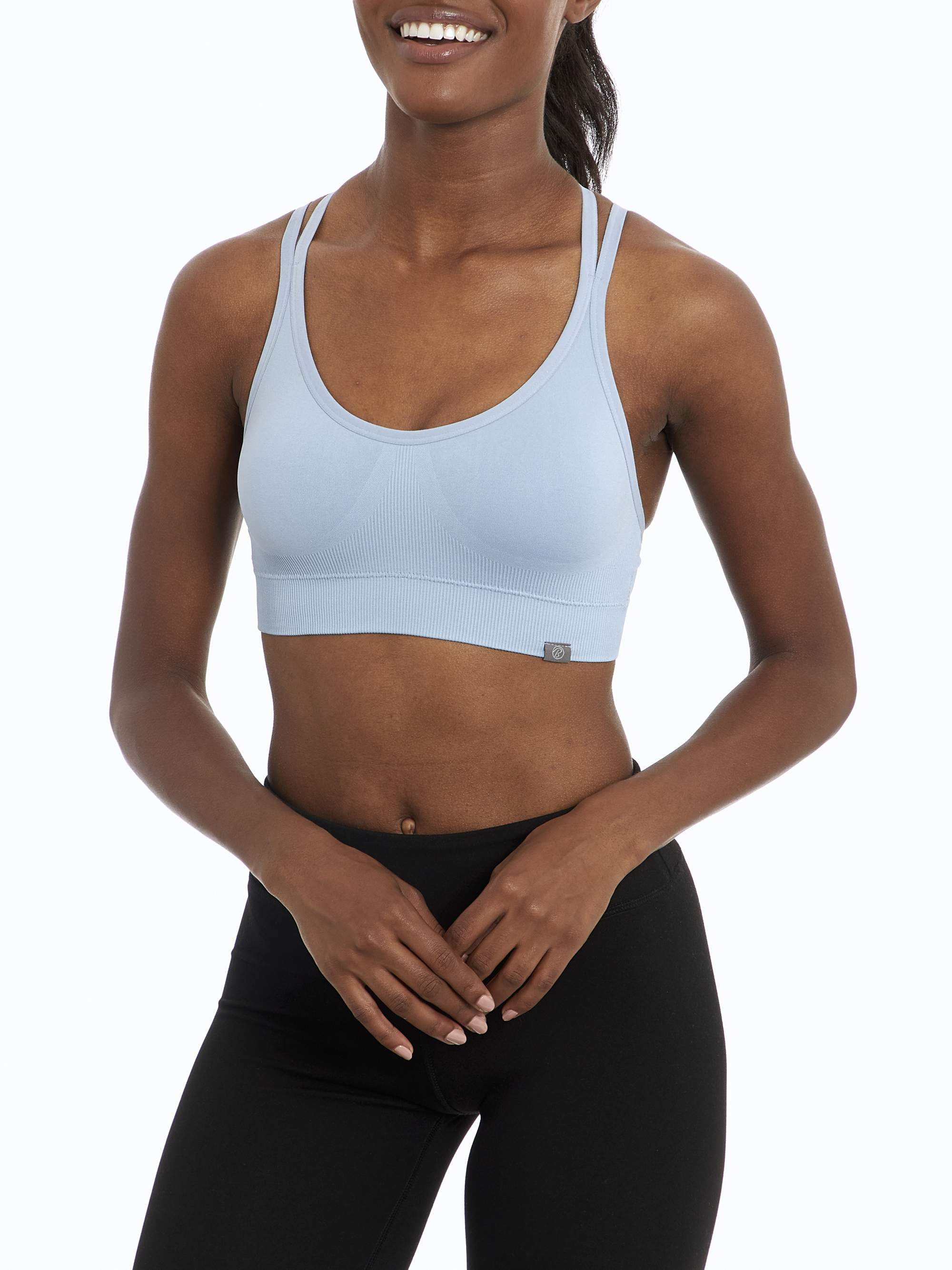 Bally Sports Bras 2 Pack Total Fitness 2 Ply Seamless Fabric with Removable  Pads