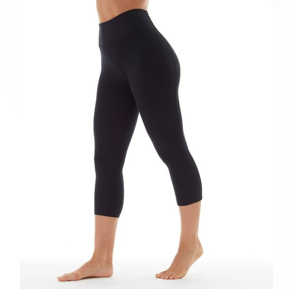 Bally Total Fitness Womens High Rise Tummy Control Capri Legging Medium -