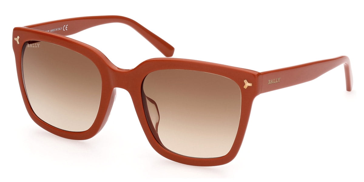Bally スクエアフレムサンクラス BY0034H 42F Bally sunglasses BY0034-H WOMAN 53/21/140 42F SHINY ORANGE