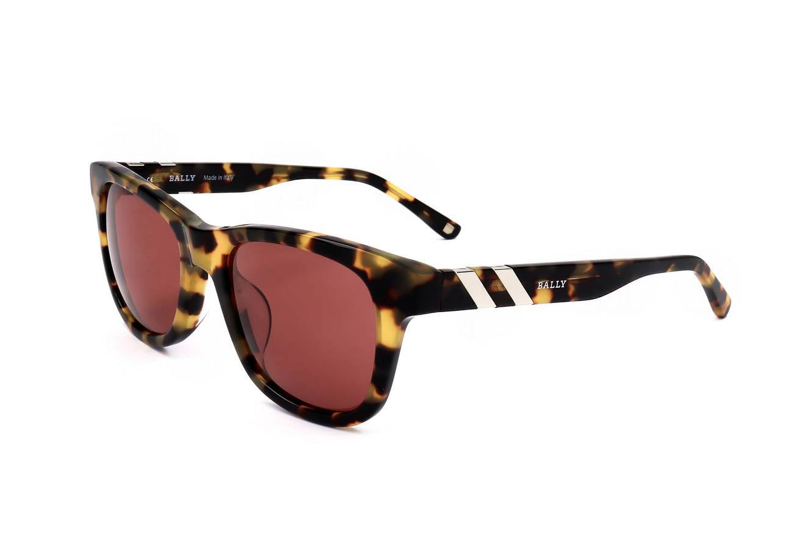 Bally Tortoise Sunglasses Bally BY0039-D 52N Brown Tortoise Round Metal Sunglasses  main image 3