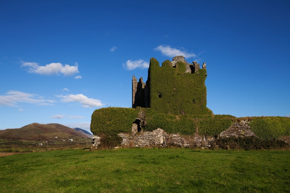 Ballycarberry Castle built circa 16th Century Near Caherciveen Ring of Kerry County Kerry Ireland Canvas Art - Panoramic Images (36 x 12)