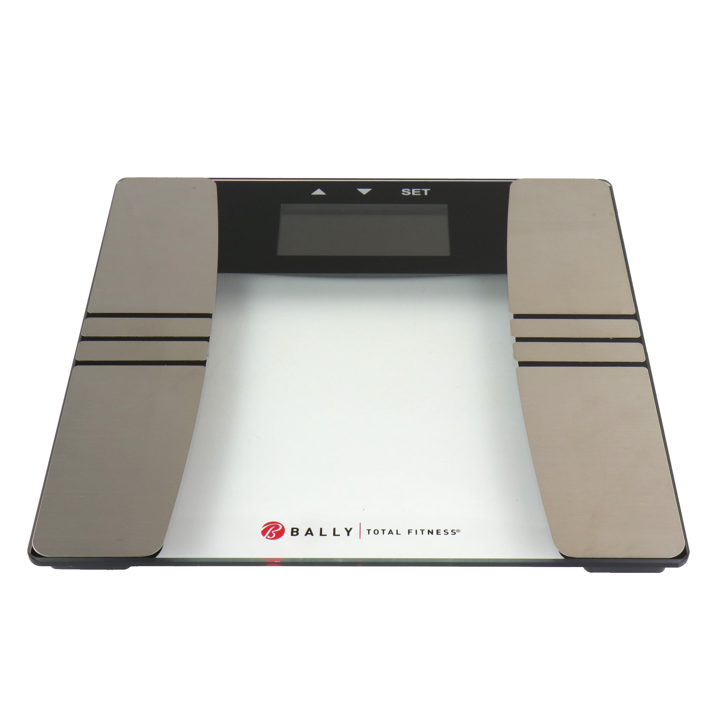 Ballys Total Fitness Body Analysis Scale in Black and Clear Glass ...