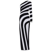 Balmain Asymmetrical Striped Knit Maxi Dress - Runway Catalog