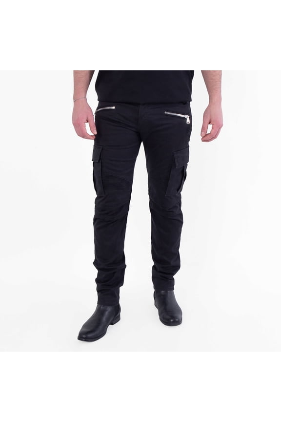 B Embossed Cotton Cargo Jeans, Size 32