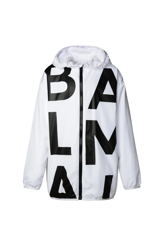 Boys Logo Print High Neck Jacket, Size 6Y