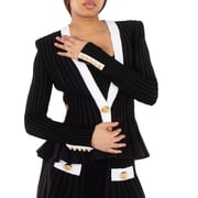 Balmain Button-Detailed Curved Hem Jacket, Brand Size 36 US Size 4