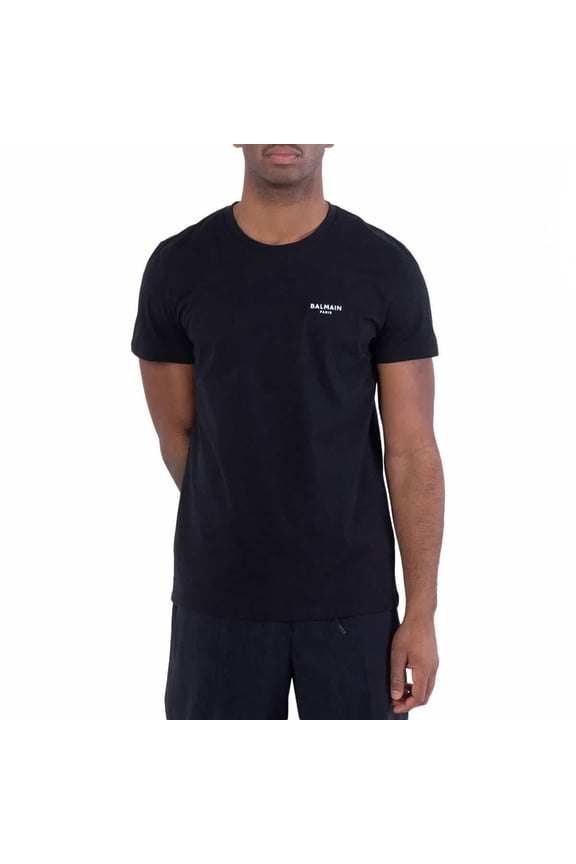 Flock Logo Cotton T Shirt, Size Small