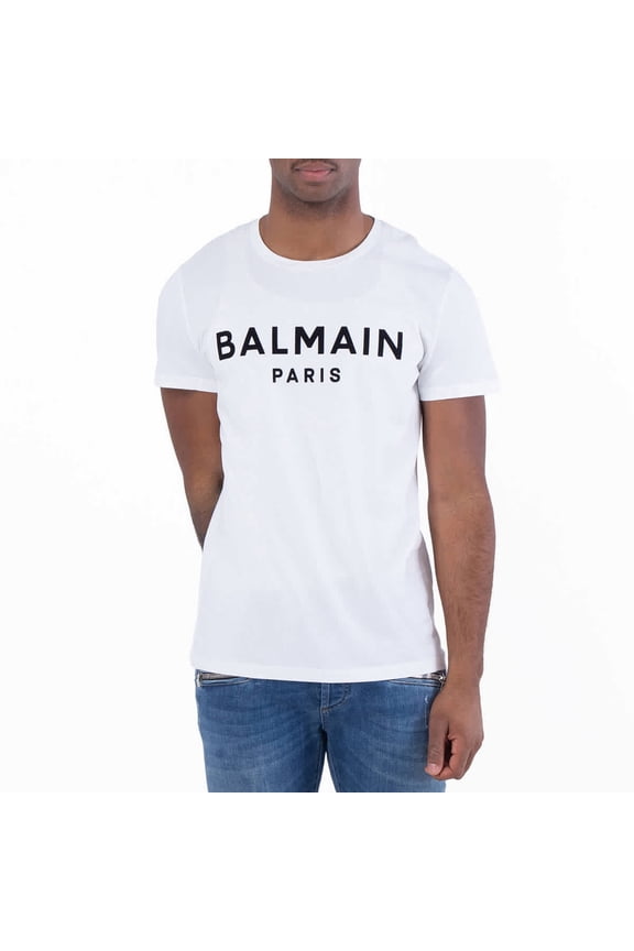 Flock Logo Cotton T Shirt