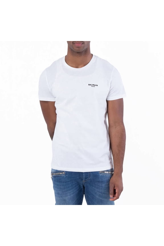 Flock Logo Print T Shirt, Size Small