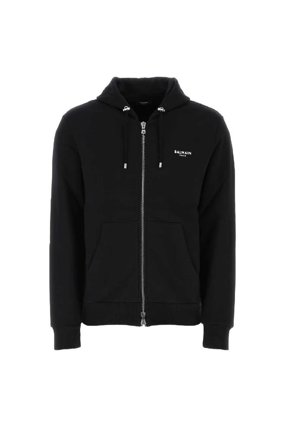 Flock Logo Zip Up Hoodie, Size Small