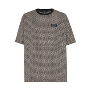 Balmain Geometric Pattern Silk And Nylon T-Shirt Men's