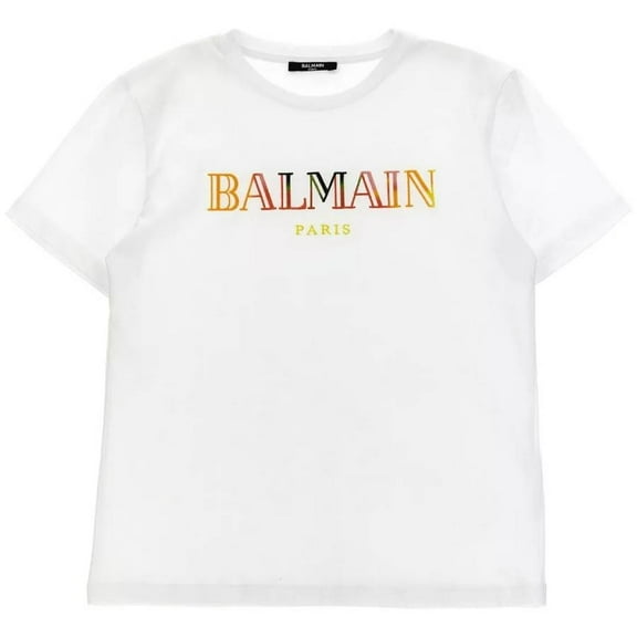 Balmain Kids Contrast Logo Short-Sleeve T-Shirt, Size 8Y