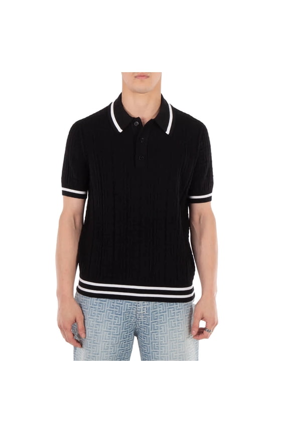 Knitted Wool Polo Shirt, Size Small