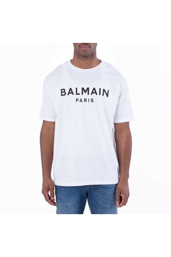 Logo Printed Cotton T Shirt, Size Large