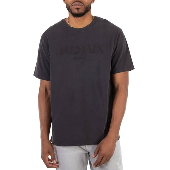 Balmain Vintage Grey Cotton Jersey T-Shirt (Men's)