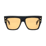 Balmain Mens B - I Oversized Square Sunglasses Black
