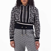 Balmain Monogram Drawstring hoodie, Brand Size 36 US Size 4
