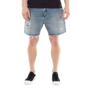 Balmain Ripped Cotton Denim Jean Shorts, Waist Size 29