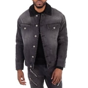 Balmain Distressed Black Denim Jacket (Men's)
