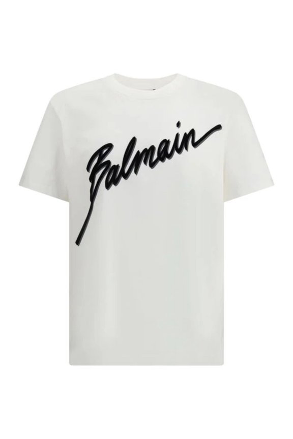 White Minimalist Script Logo T-Shirt (Men's)