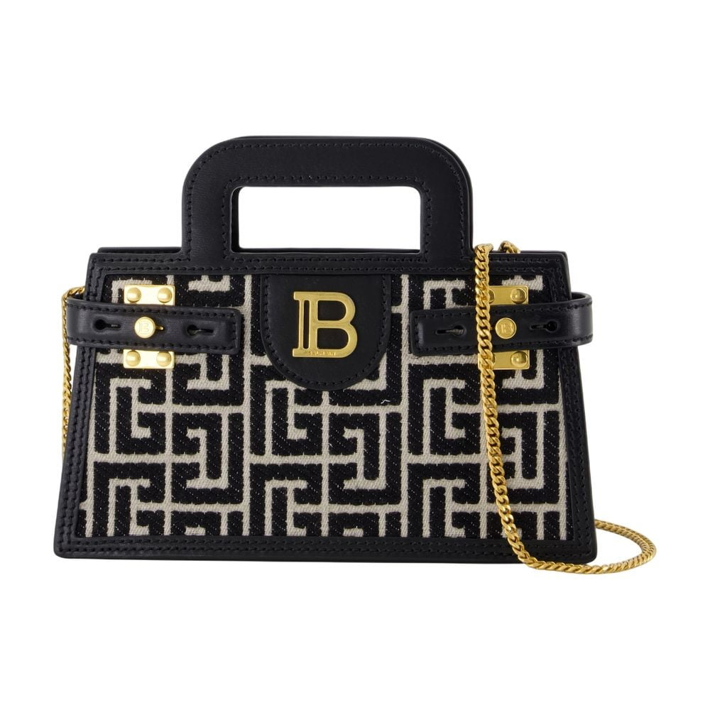 ショルダーバッグ・ポシェット Balmain B-Buzz Small Top Handle Crossbody - Leather - Black Balmain Women's B-Buzz Small Top Handle Crossbody - Leather