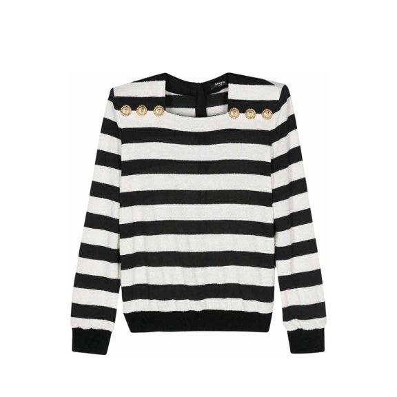 Balmain Striped Jersey Top (Women's)