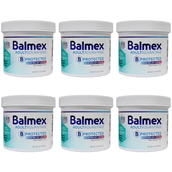 Balmex Adult Advantage B-Protected Skin Relief Cream, with Skin Shield Technology to Protect - Soothe and Heal Sensitive Skin, 12oz