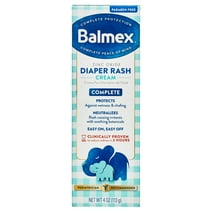 Balmex Complete Protection Baby Diaper Rash Cream with Zinc Oxide & Soothing Botanicals, 4 oz