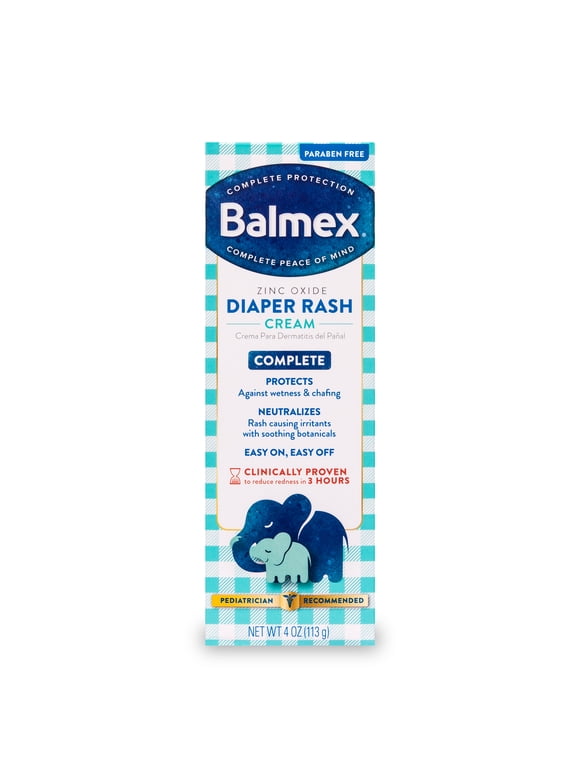 Balmex Zinc Oxide Diaper Rash Cream - 4oz Each (Pack Of 2) By Chattem Laboratories