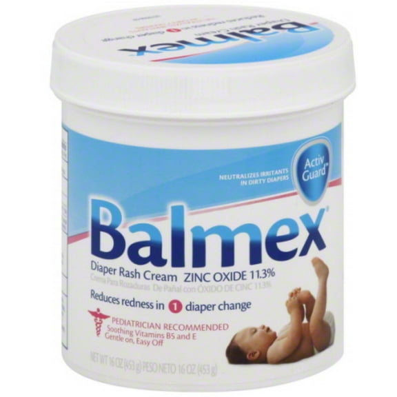 Balmex Diaper Rash Cream With Zinc Oxide 16 oz (Pack of 2)