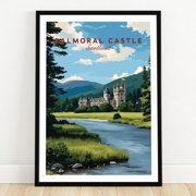Balmoral Castle Poster Scotland River Scene Framed or Unframed