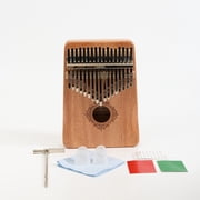 Balmy Drum 17 Key Kalimba Thumb Piano for Adults & Kids with Hand Rest, Mbira Thumb Pianos, Tuning Hammer, Finger Covers, Key Stickers, Wood Finger Piano, Gift for Kids Adult Beginners Professional