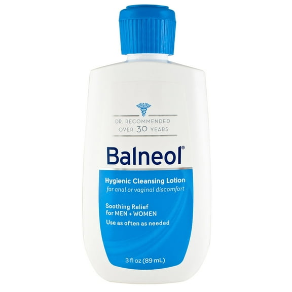 Balneol Hygienic Cleansing Lotion, Soothing Relief for Discomfort & Sensitive Areas, 3 oz