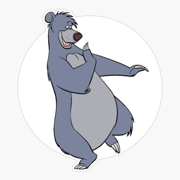 Baloo Bear Character Art Vinyl Decal Sticker