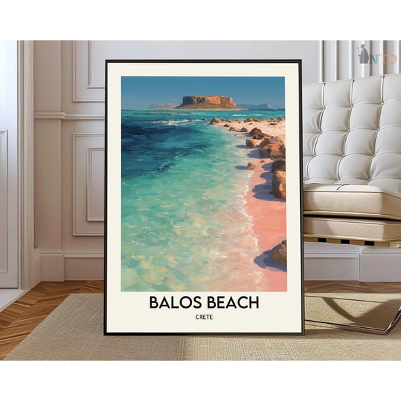 Balos Beach Crete Greece Poster, Unframed Paper Poster 8x10in