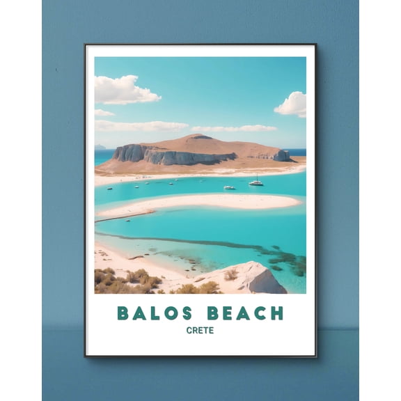 Balos Beach Poster - Captivating Coastal Scene From Crete Greece Perfect For Home Decor Travel Lovers And Art Enthusiasts, Poster Only