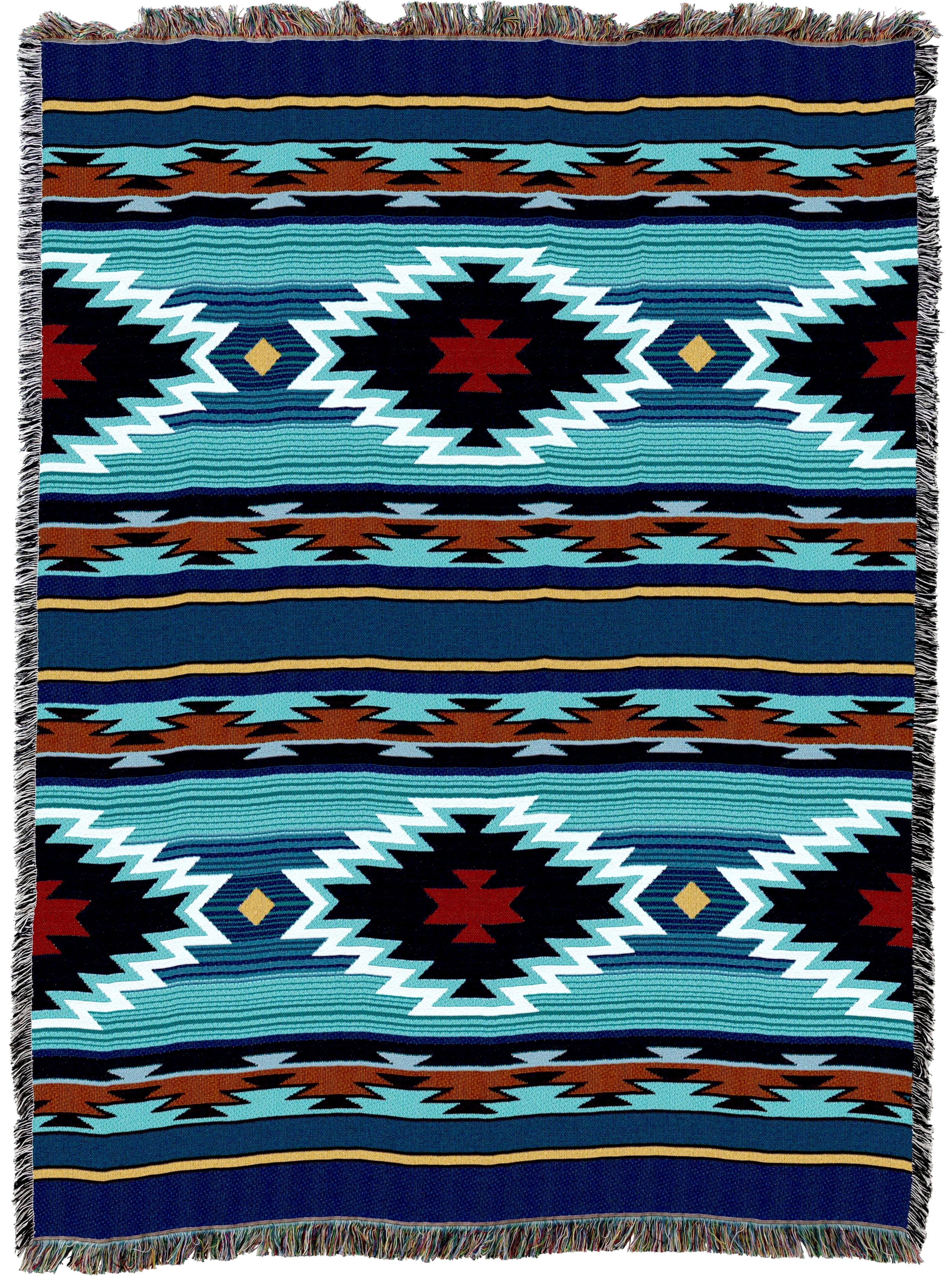 Pure Country Weavers Balpinar Blanket - Southwest - Tapestry Throw Woven from Cotton - Made in The USA (72x54)