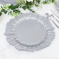 thumbnail image 1 of Balsa Circle 10 Silver 13 in Round Plastic Charger Plates with Reef Rim Design Party Tableware Wedding Reception Birthday Event Home Decorations Supplies, 1 of 8
