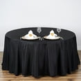 thumbnail image 1 of Balsa Circle 108" Round Polyester Tablecloth Wedding Table Linens - Black, 1 of 9