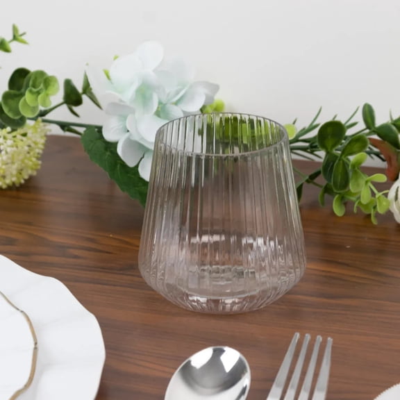 Balsa Circle 12 Clear 12 oz Disposable Plastic Stemless Wine Glasses