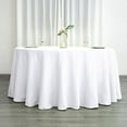 thumbnail image 1 of Balsa Circle 120" Round Polyester Tablecloth Wedding Table Linens - White, 1 of 8