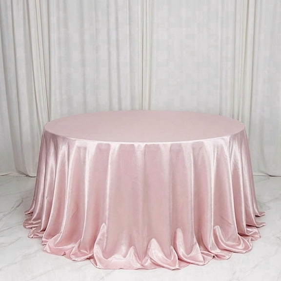 Balsa Circle 132" Blush Round Premium Velvet Tablecloth Event Catering Linens Banquet